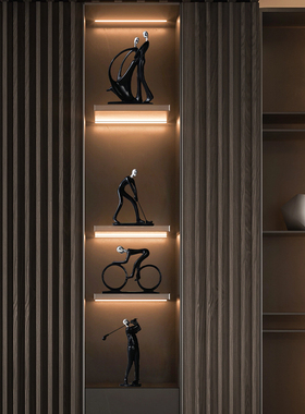 现代简约抽象运动人物装饰品摆件客厅家居书柜电视柜办公室工艺品