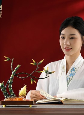 大明铜匠节节高升富贵竹子摆件家居玄关办公室送领导乔迁新居礼品