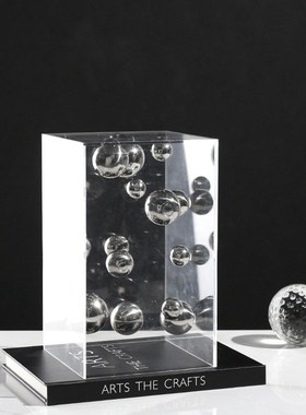 简约现代创意软装饰品办公室家z居客厅样板房间售楼处展厅桌面摆