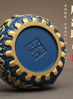 铜制聚宝c盆摆件实心招聚财聚财米缸中式家居办公室店铺全铜存钱