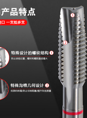 正品韩国YG养志园多功能Combo丝攻不锈钢先端丝锥T2829 铝用钢用