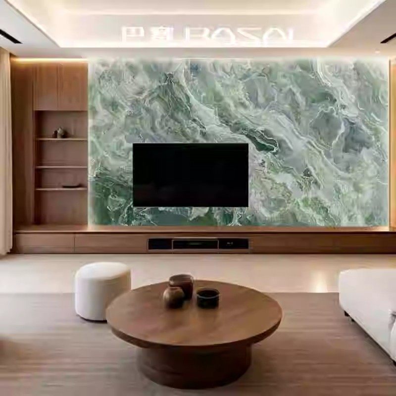 感3d立体壁纸轻奢绿色大理石纹墙纸客厅民宿房间电视背景墙纸,淘宝优惠券,粉丝福利购,淘宝优惠卷