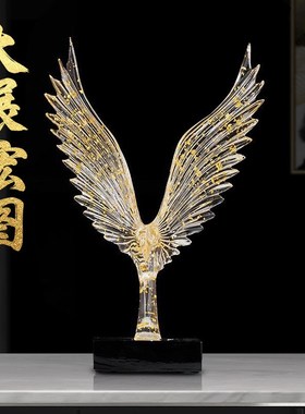 新款大展宏图高档大气大鹏展翅创意家居客厅办公室酒柜装饰品