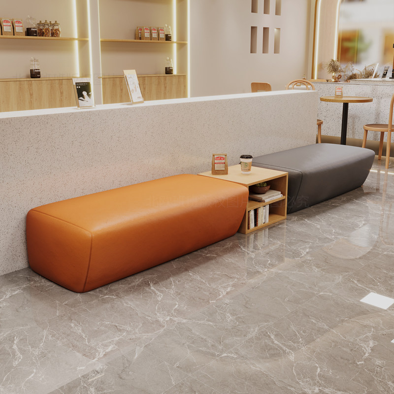 奶茶咖啡甜品店休闲等候区沙发茶几长条形现代沙发椅卡座,淘宝优惠券,粉丝福利购,淘宝优惠卷