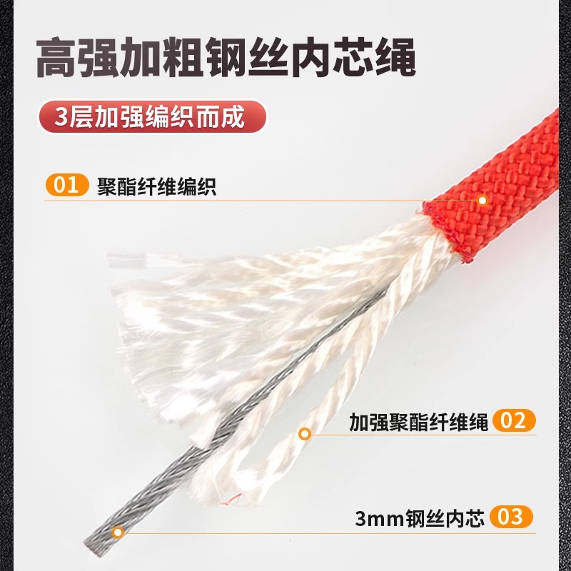 应急救援绳子速降绳救生绳高层缓降器家用户外攀岩安全绳套装 - 图0