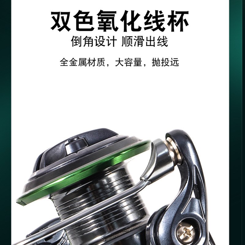 渔轮路亚金属路亚纺车轮双握丸微物浅线杯渔轮鱼线轮渔线轮鱼轮批 - 图0