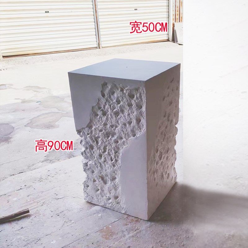 白色做旧仿石展台道具泡沫雕塑服装商场展厅落地摆放创意装饰,淘宝优惠券,粉丝福利购,淘宝优惠卷