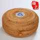 3-cake Pu'er tea box rattan storage box Qizi cake tea can gift box desktop storage 357 grams of rattan large size