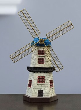 荷兰风车小摆件欧式复古家居装饰品客厅酒柜电视柜创意桌面小摆设