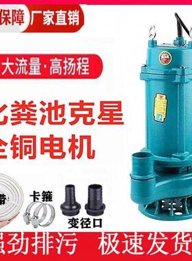 化粪池污水泵220V小型家用化粪池抽水泵高扬程切割排污泵泥浆包邮