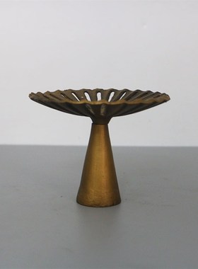 简约现代极简创意l金属烛台摆件几何线条样板房售楼处桌面家居软