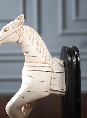 生肖马书挡书柜装饰书挡可爱送礼动物书架装饰玄关办公室桌面装饰