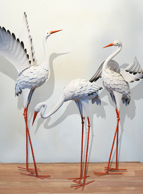 铁艺大火烈鸟模型装饰品落地摆件婚礼婚庆商场橱窗展厅火烈鸟摆件