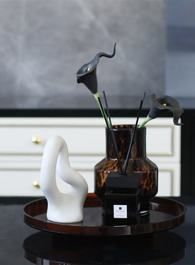 现代简欧样板房间摆件售楼处客厅餐桌玄关全案陈列装饰品托盘