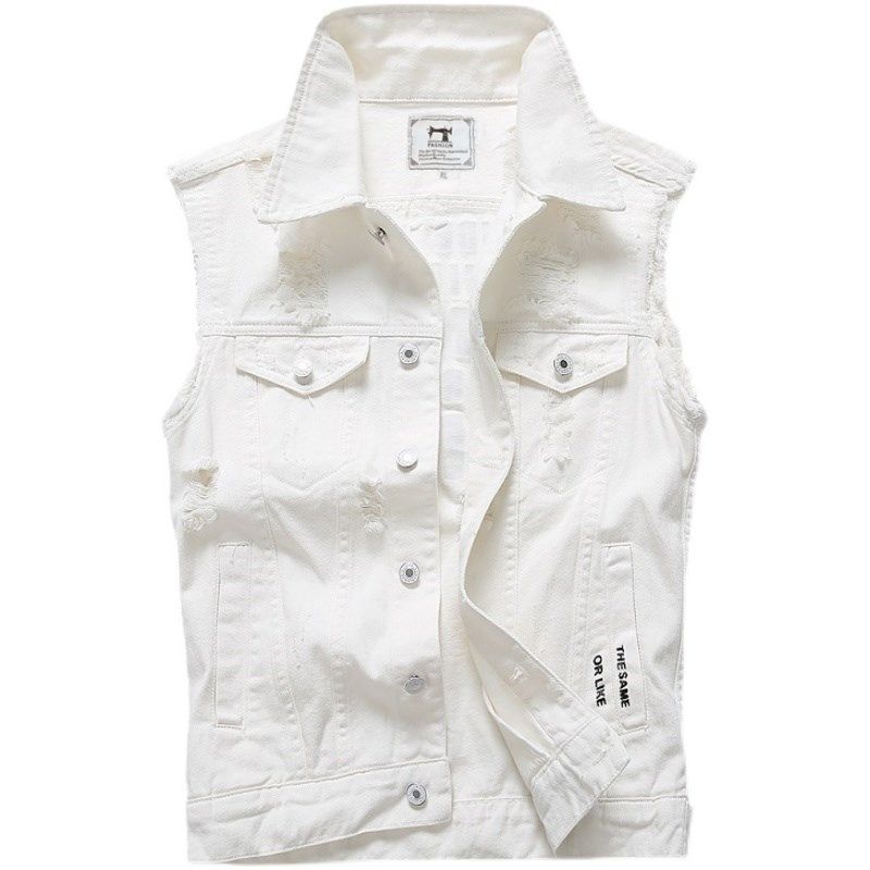 夏季牛仔马甲男士青少年韩版无袖坎肩修身牛仔背心马夹上衣服装潮,淘宝优惠券,粉丝福利购,淘宝优惠卷