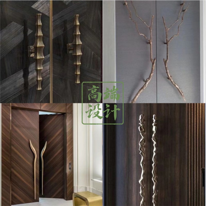 现代大门拉手高档订制日系玻璃大门把手实木门酒店包厢会所推 - 图0