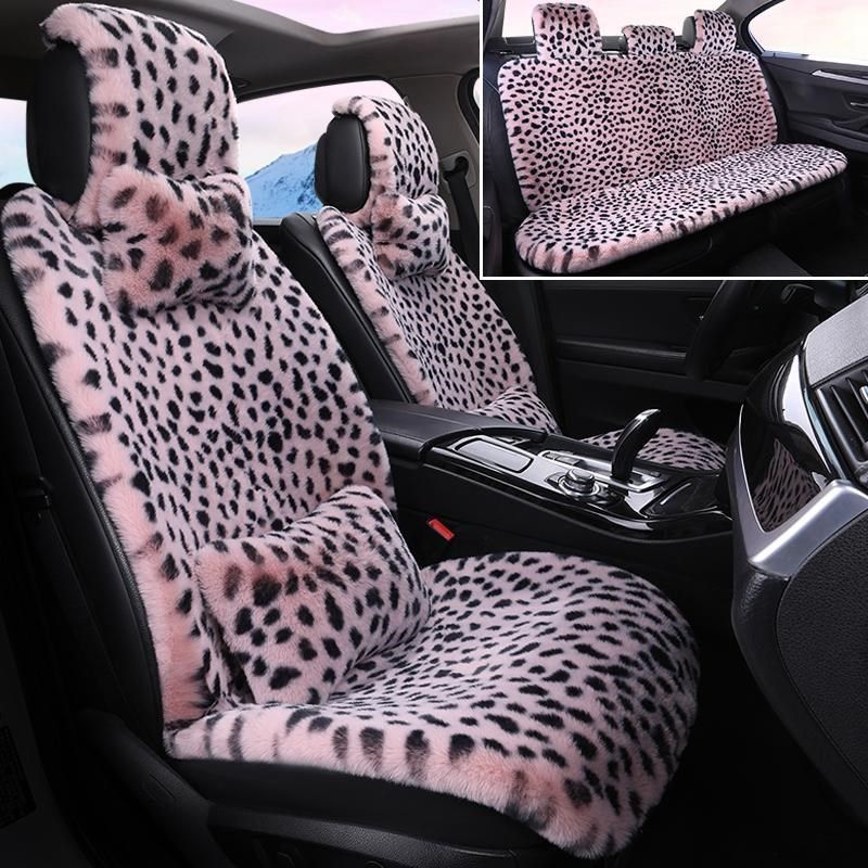 汽车坐垫冬季毛绒新款豹纹大连体加厚保暖仿兔毛羊毛通用车座垫,淘宝优惠券,粉丝福利购,淘宝优惠卷