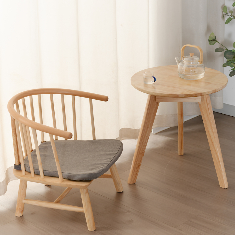 实木小圆桌小茶几桌子原木家用迷你阳台原木沙发边几角几现代简约 - 图1
