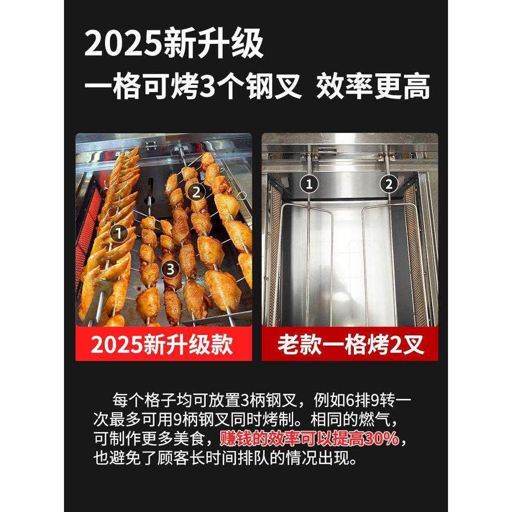 摇滚烤鸡炉燃气自动旋转烧烤车奥尔良烤鸡腿机器煤气无烟商用烤箱,淘宝优惠券,粉丝福利购,淘宝优惠卷