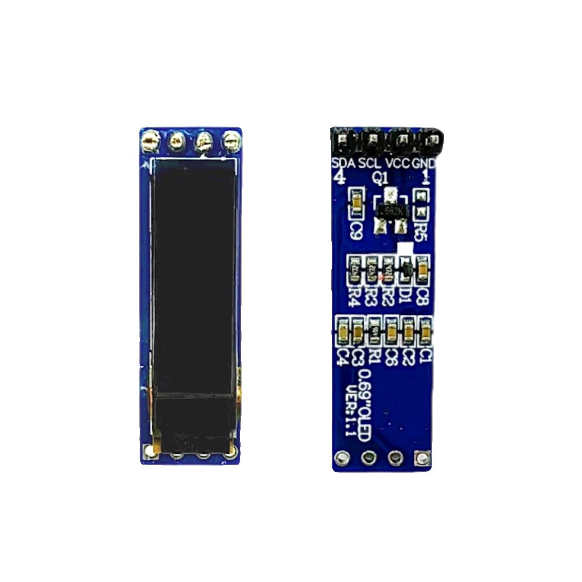 0.69寸OLED显示屏 96*16点阵 4针 SSD1306驱动 IIC接口 oled模块 - 图3