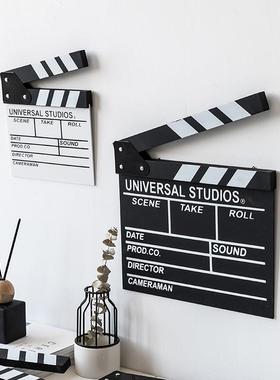 木质场记板电影拍板可写字挂饰导演打板拍摄生日道具简约装饰摆件