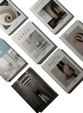 酒店售楼处外文书彩色现代风格样板间书房英文装饰仿真书