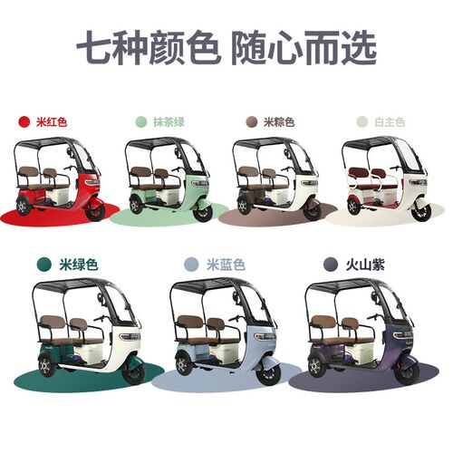 电动轮车小型女士电动车老年休闲车老轮车新款带棚 - 图3