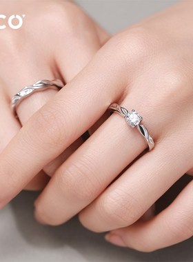 CCO情定一生情侣对戒男女小众设计高级感开口戒指一对纪念日礼物