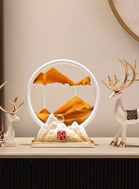 流沙画摆件家居饰品客厅电视柜酒柜装饰品轻奢高档办公室轻奢礼物