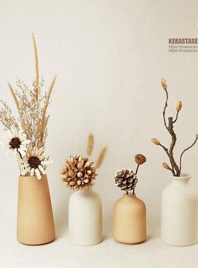 小摆件家居饰品软装客厅柜子书架电视柜日式干花茶几玄关原木风