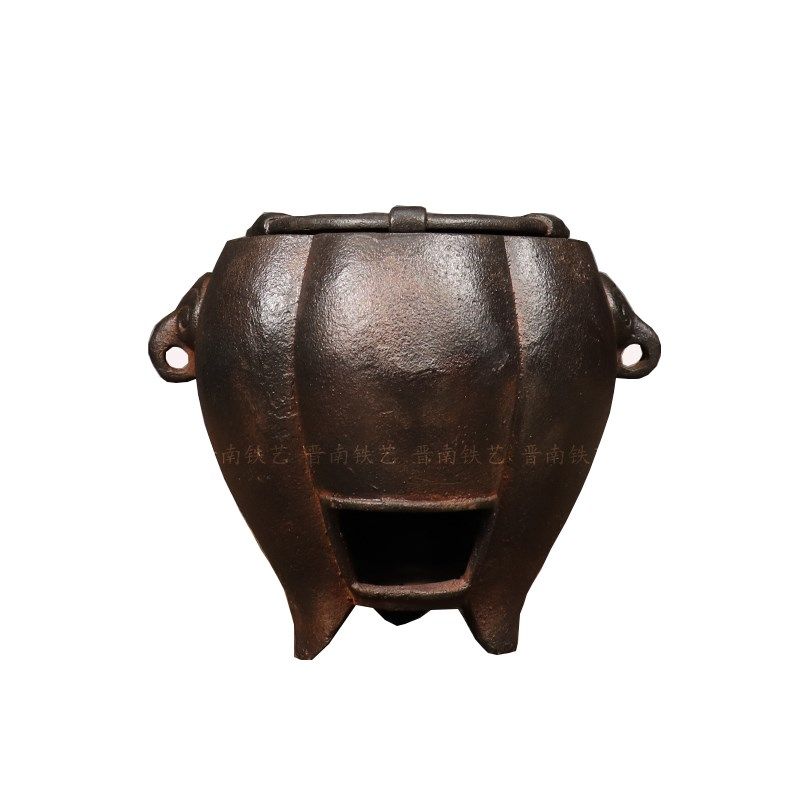 仿古铸铁南瓜炭火炉复古煮茶炉中式古典温酒炉小火炉陈设收藏摆件,淘宝优惠券,粉丝福利购,淘宝优惠卷