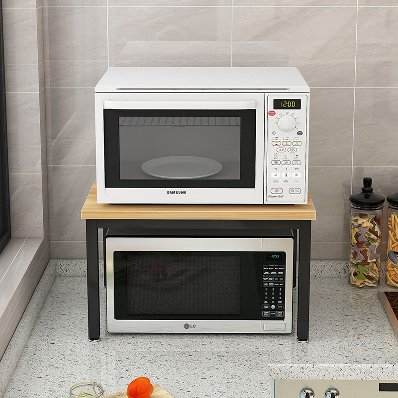 微波炉收纳层架架子烤箱置物架调料落地家用桌面用品收纳层架子加,淘宝优惠券,粉丝福利购,淘宝优惠卷