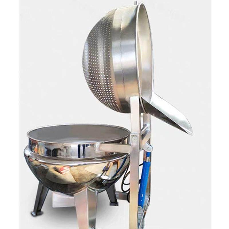 自动翻筐漂烫锅400L羊肉翻筐卤煮锅蒸汽加热电加热卤煮设备,淘宝优惠券,粉丝福利购,淘宝优惠卷