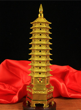 纯铜十一层文昌塔铜11层13层铜九层七层文昌塔书房工艺品桌面摆件