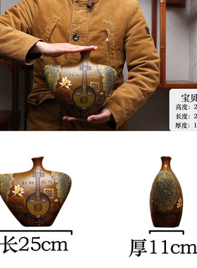 中式复古陶瓷客厅家居玄关展示隔断柜博古架小摆件办公室装饰品