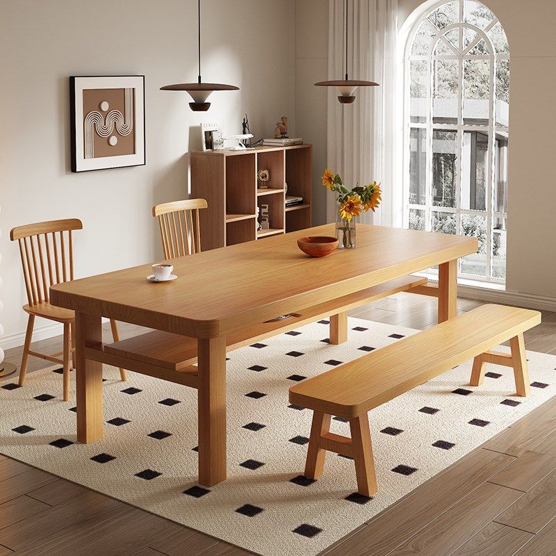 家用实木双层餐桌储物长方形客厅大书桌饭桌一体两用桌子,淘宝优惠券,粉丝福利购,淘宝优惠卷