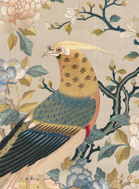 百鸟图  中古风装饰画高级感法式中国风复古典新中式花鸟吉祥挂画