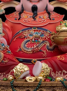 聚宝汉白b玉文财神爷摆件比干财神佛像家用招财店铺开业办公室送