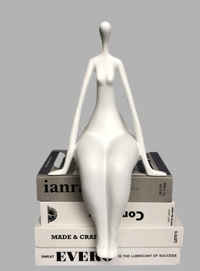 现代抽象女人物h摆件样板间酒店书房装饰品咖啡厅网红摄影道具软