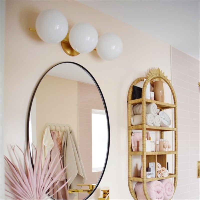 北黄铜镜前灯现代简约卫生间浴室灯卧室化妆台三头圆球鸡蛋石壁灯,淘宝优惠券,粉丝福利购,淘宝优惠卷