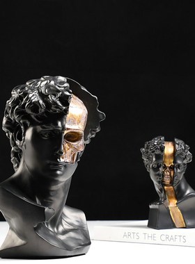 欧式抽象美术风树k脂半身雕像样板房摆件展厅办公室书柜创意工艺