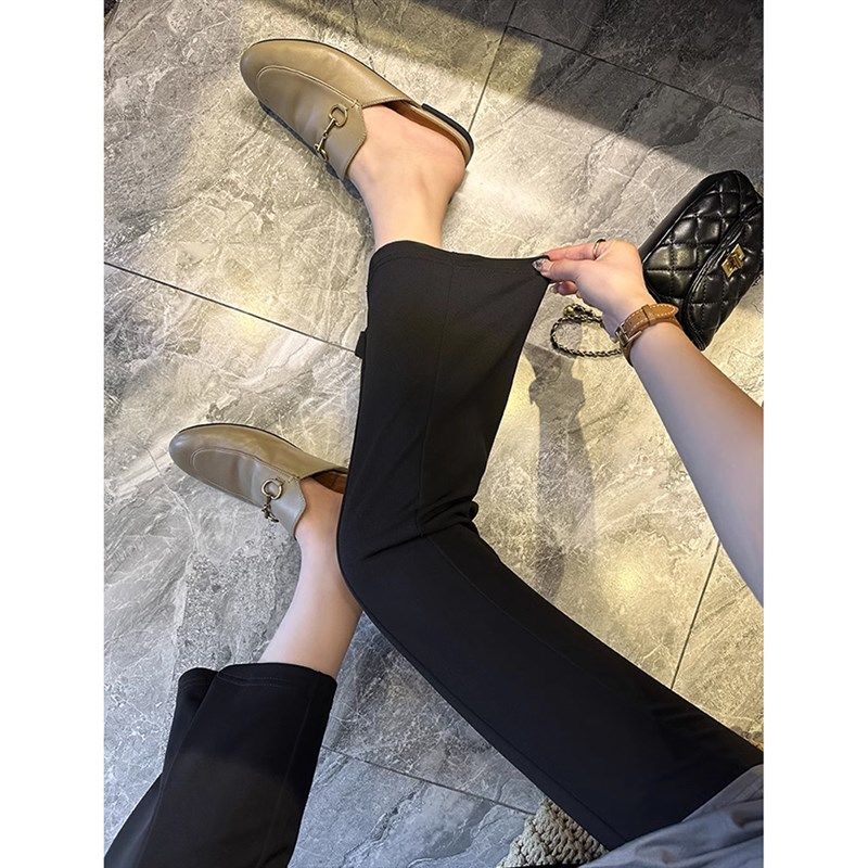 孕妇微喇叭西装裤九分春秋季2024新款弹力直筒托腹打底长裤子秋冬,淘宝优惠券,粉丝福利购,淘宝优惠卷