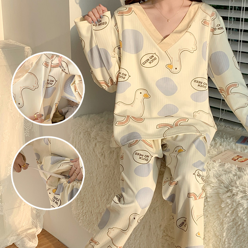 新款大码200斤长袖月子服夏天产后哺乳睡衣夏季300斤宽松孕妇套装,淘宝优惠券,粉丝福利购,淘宝优惠卷