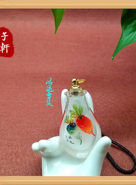 老北京鼻烟粉提神把玩纯手工内画瓶非遗