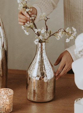 收获小屋玻璃瓶法式复古客厅插装饰器中古风高级感艺术