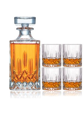 欧式样板间桌面轻奢高档酒具套装水晶杯酒杯托盘装饰摆件搭配组合