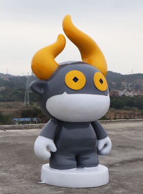 玻璃钢卡通牛公仔l雕塑商场现代美陈大摆件广场门店定制模型装饰