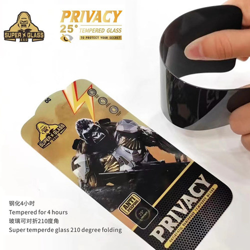 适用于苹果17Air黑金刚16 15promax高铝防静电钢化膜14plus全屏防偷窥隐私iPhone13 12保护手机膜防摔批发 - 图0