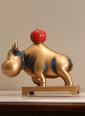 牛市牛摆件装饰品艺术酒柜桌面客厅办公室M开业礼物茶桌家居工艺