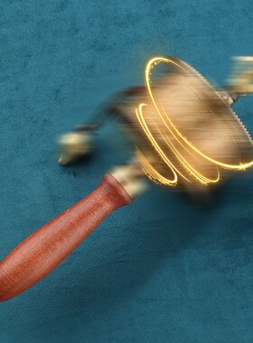 藏式手摇转桶铜顺滑静音六字办公便携转轮居家用便携Y金桶桌面摆